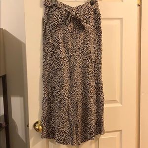 J crew animal print wide leg pants